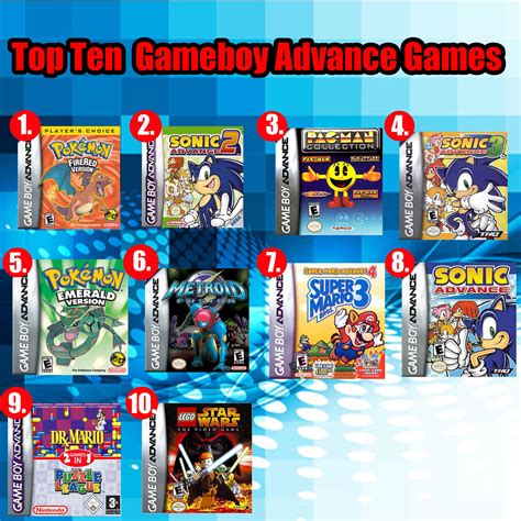 top 10 gameboy advance games.